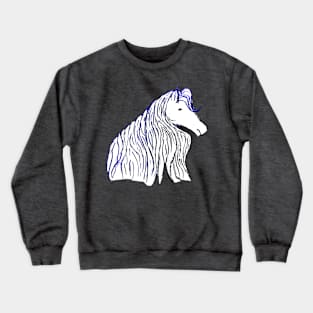 blue horse Crewneck Sweatshirt